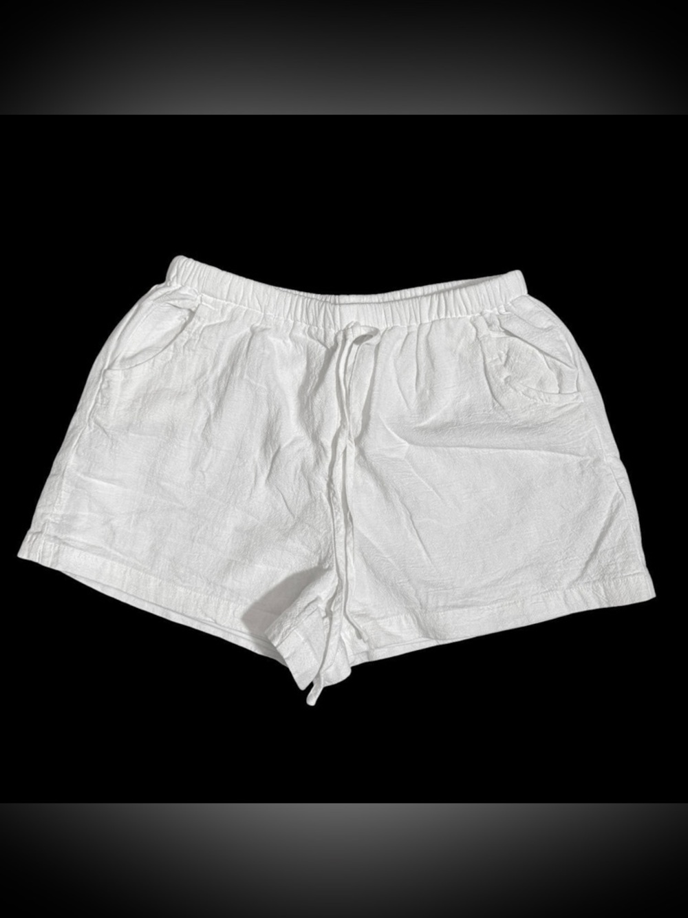 SHEIN White Drawstring Lounge Shorts Size Small